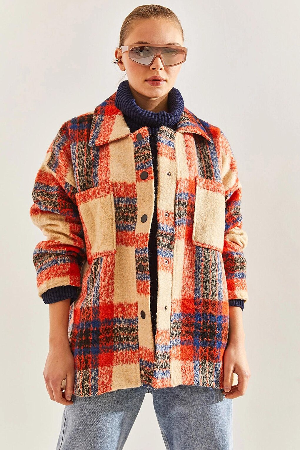 Women's Plaid Patterned Jacket