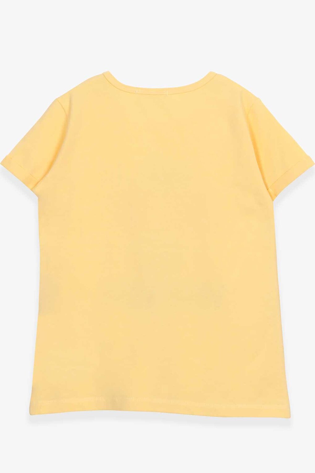 Girl's T-Shirt Floral Printed Yellow (Age 8-12)