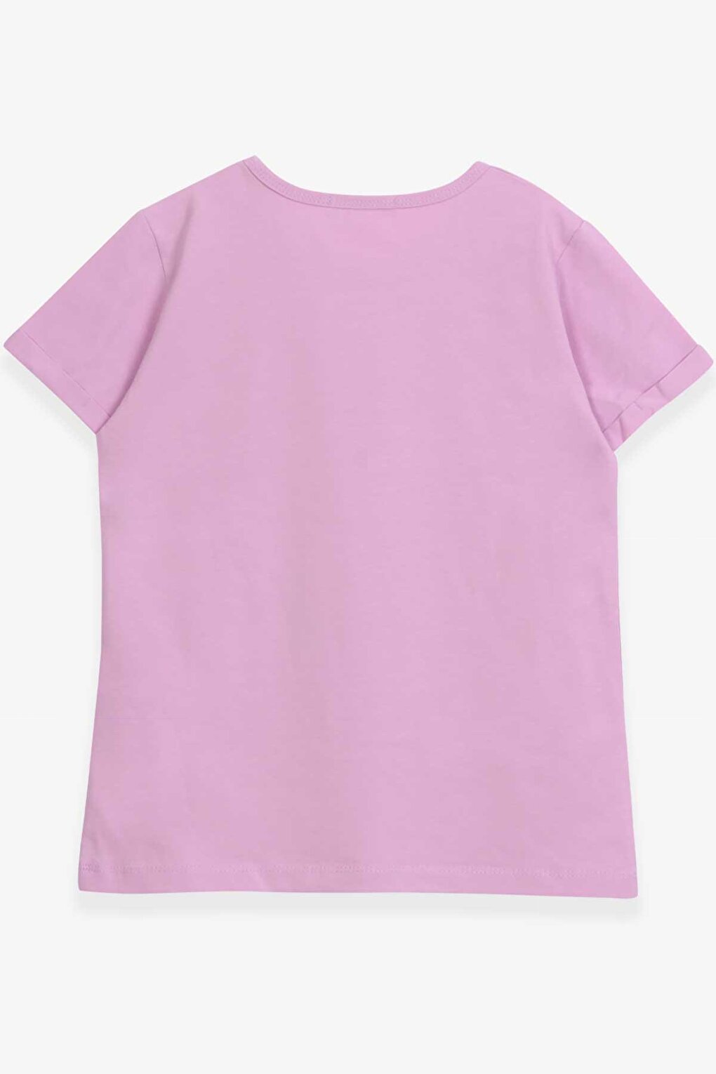 Girl's T-Shirt Floral Printed Purple (Age 9-12)