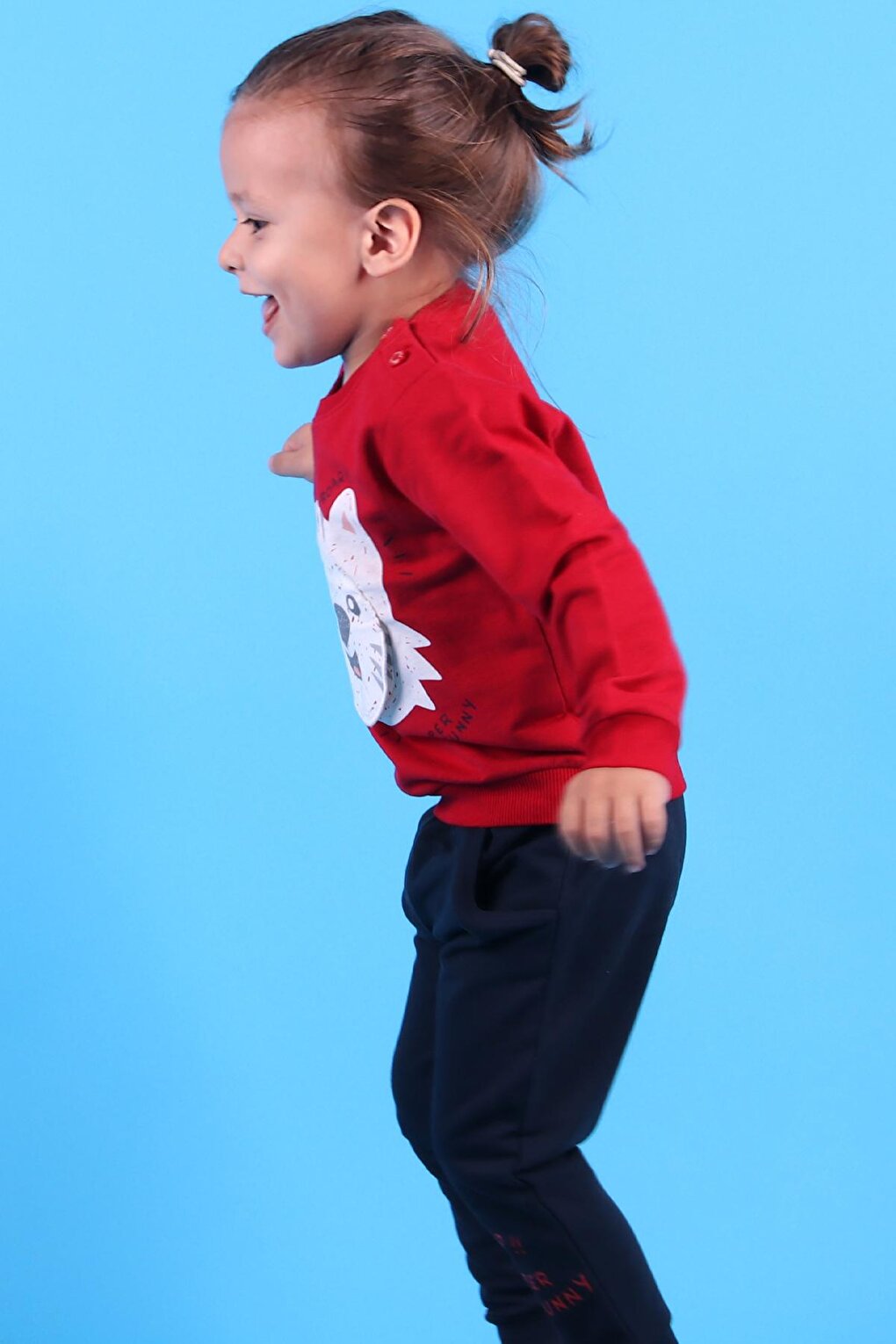 Baby Boy Tracksuit Set Velcro Printed Red (Age 1)