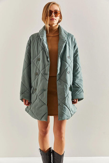 Women's Buttoned Oversize Puffer Coat