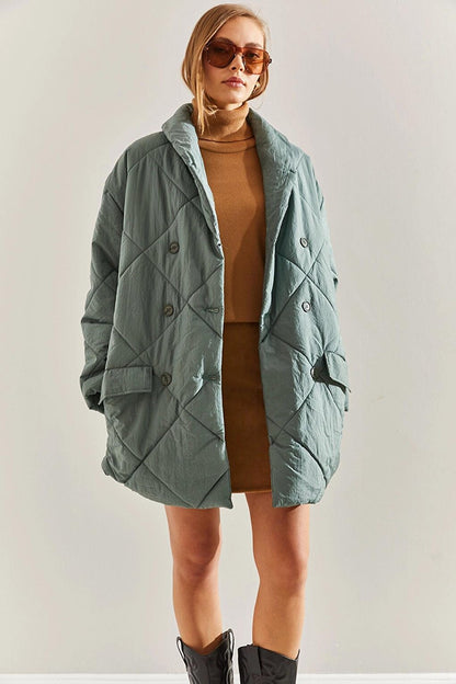 Women's Buttoned Oversize Puffer Coat