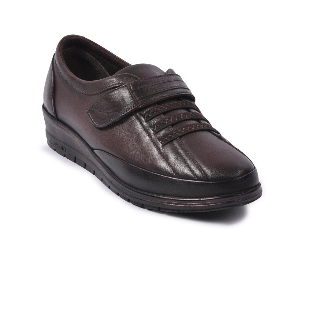 7679 Coffee Women's Genuine Leather Classic Shoes