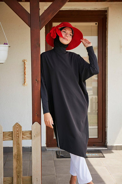 Black Fully Covered Hijab Swimsuit M2318