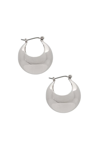 Silver Round Big 2cm Ball Earring