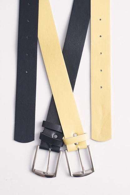 010141 Double Belt - Black - Yellow