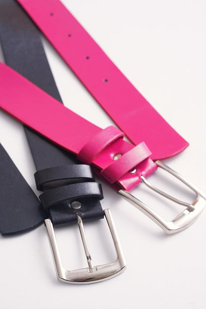 010141 Double Belt - Black - Pink