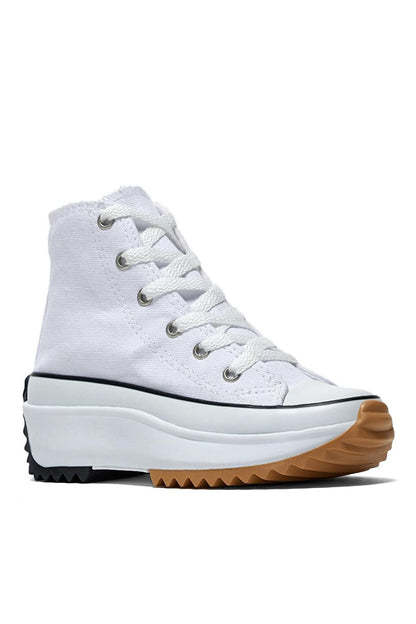 Children's Unisex White Comfortable Long Sneaker