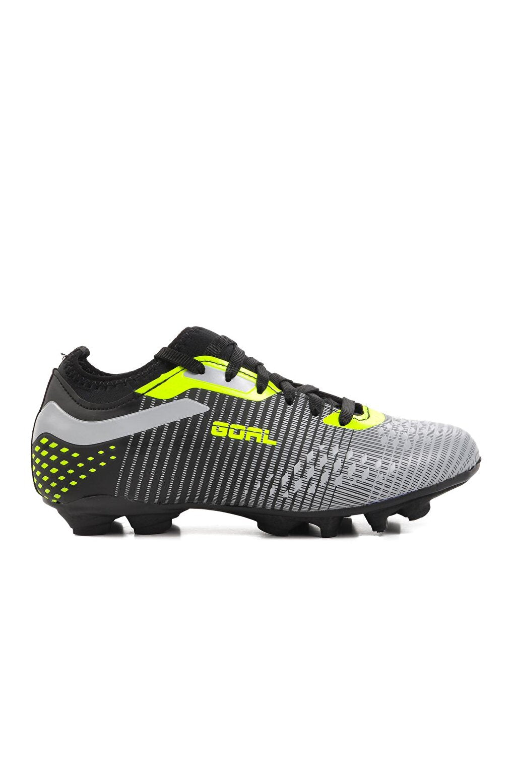 1011 Black-Grey-Neon Yellow Unisex Football Boots