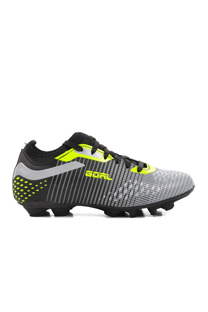 1011 Black-Grey-Neon Yellow Unisex Football Boots