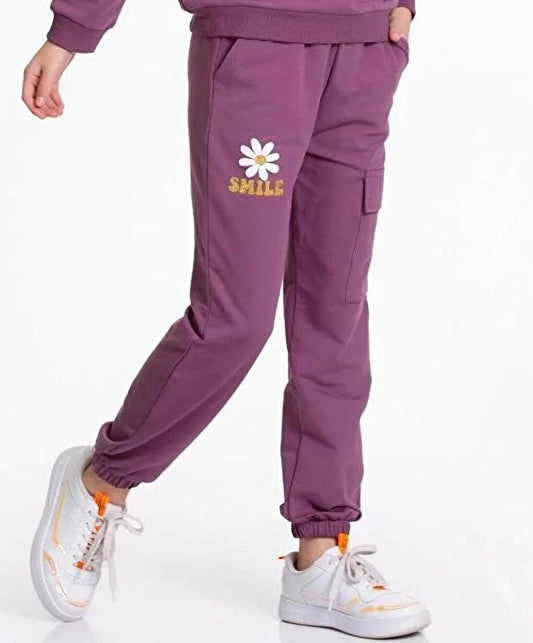 Smile Printed Cargo Pocket Sweatpants 54937