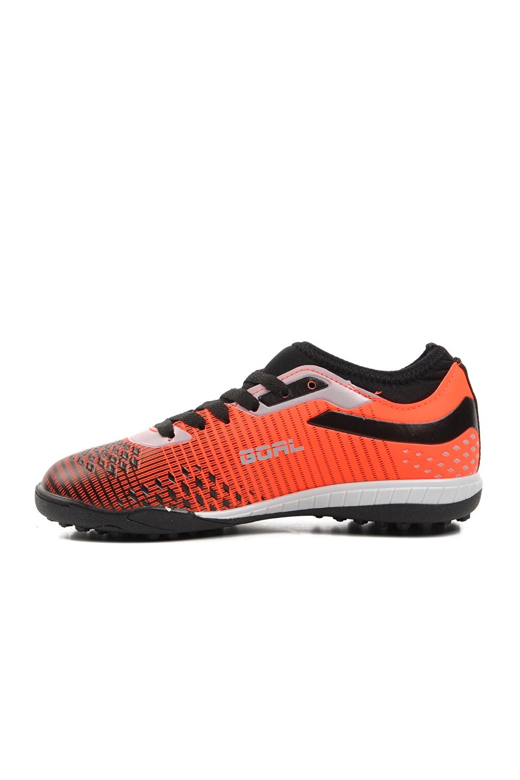 1011-F Orange-Black-White Children's Astroturf Field Shoes