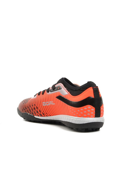 1011-F Orange-Black-White Children's Astroturf Field Shoes