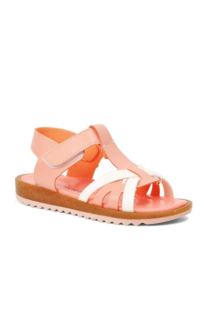 22Y07-P Powder Velcro Girls Sandals