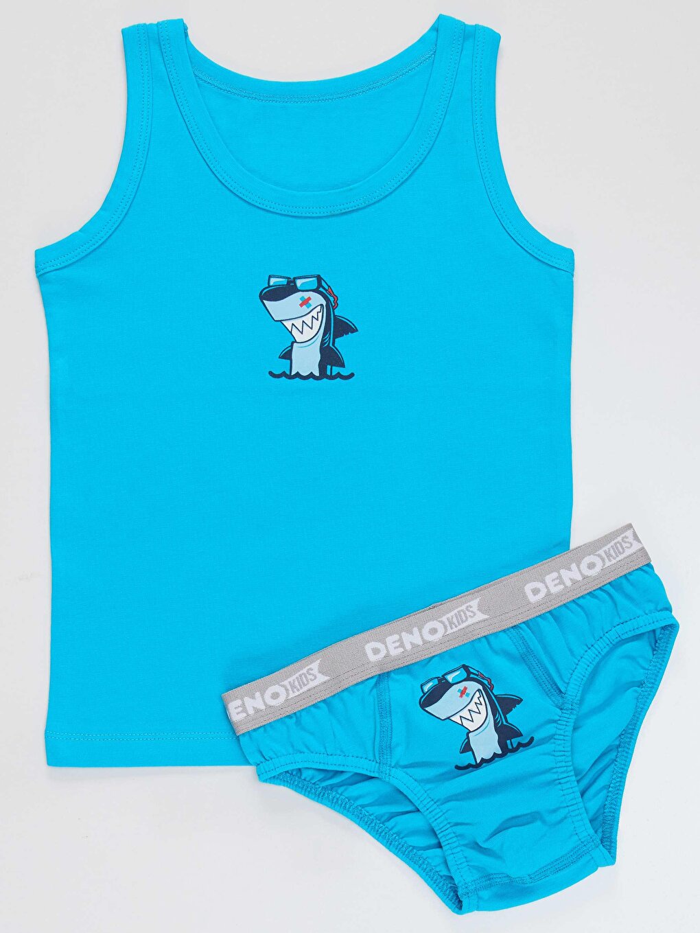 Shark Boy's Blue Athlete Slip Set