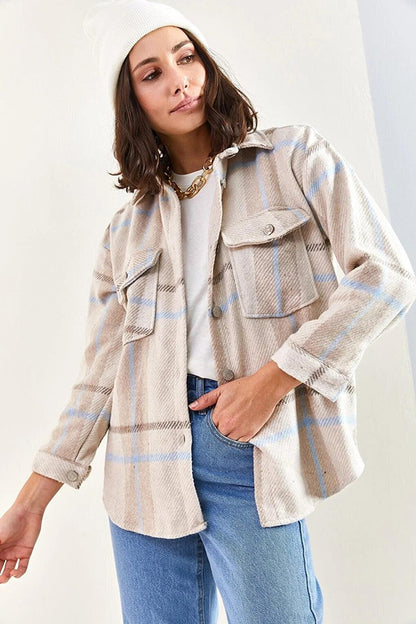 Women's Plaid Lumberjack Shirt with Pockets 4634