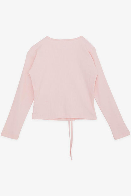 Girl's Long Sleeve T-Shirt Gathered Pink (Age 8)