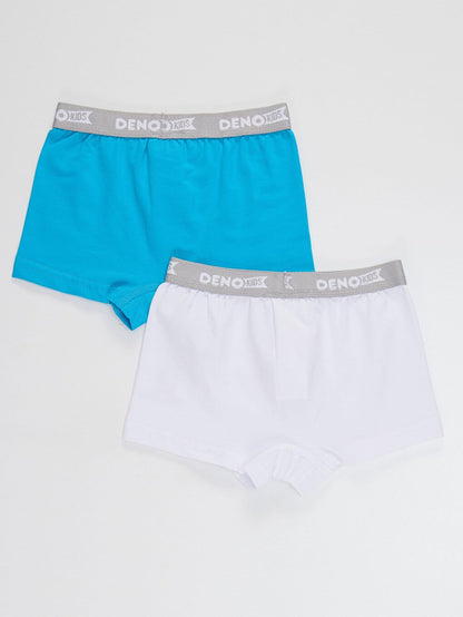 Boy's Blue-White 2 Piece Boxer Set