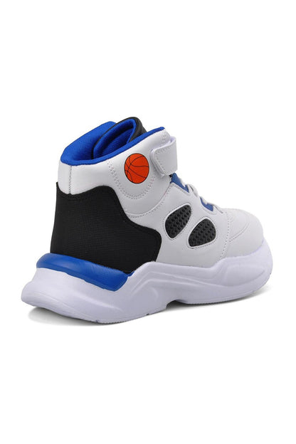 985 White-Black-Saks Boys' Basketball Shoes