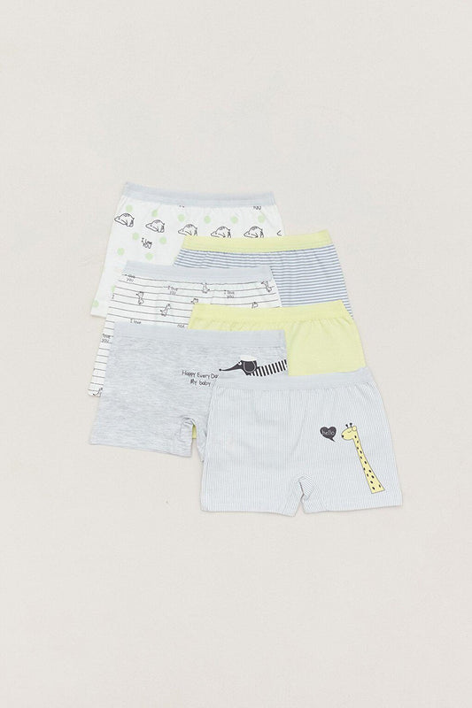 Printed Girl's 6-Piece Boxer