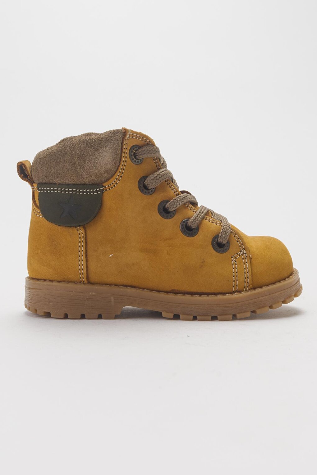 Boy's Yellow Genuine Leather Casual Boots