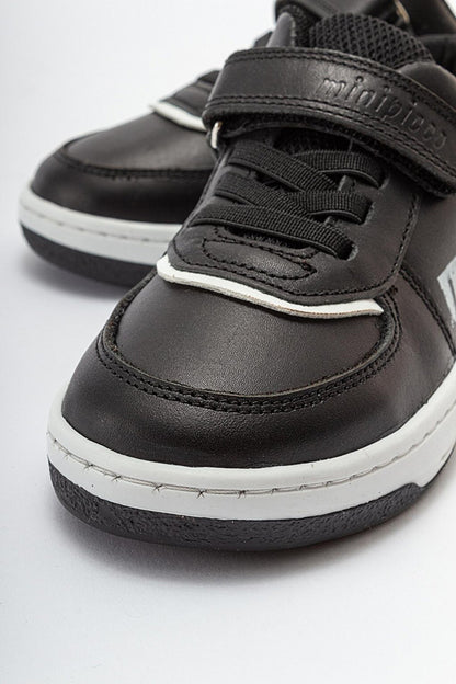 Boy's Black Genuine Leather Anatomical Casual Shoes