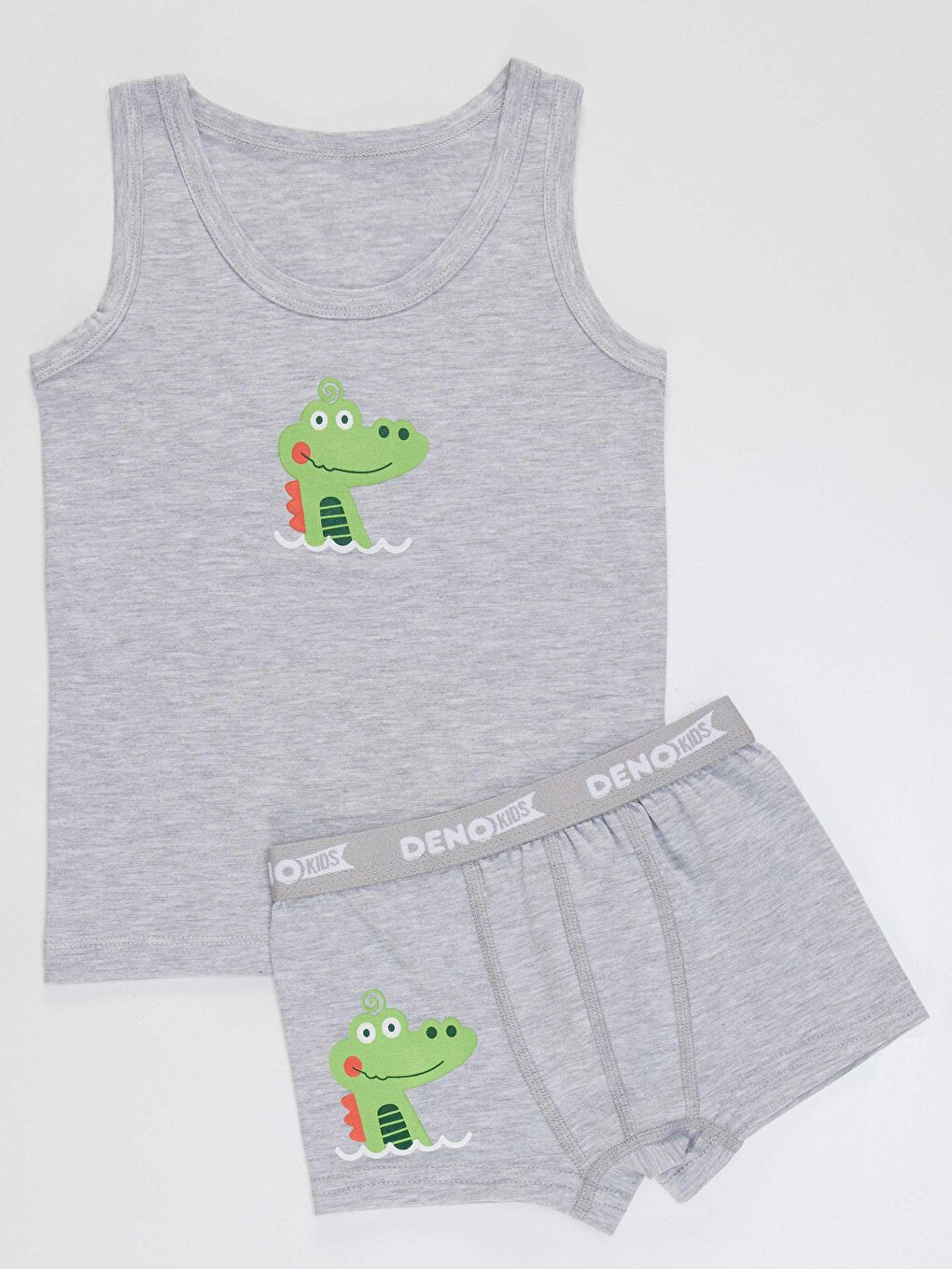 Crocodile Boy Gray Undershirt Boxer Set