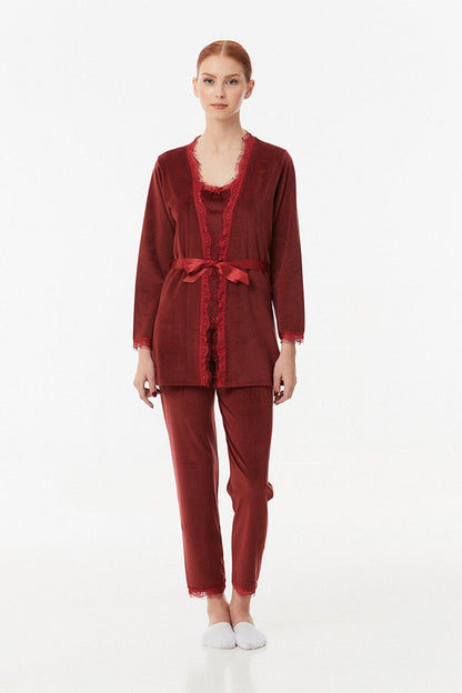 Basic Velvet 3-Piece Pajama Set