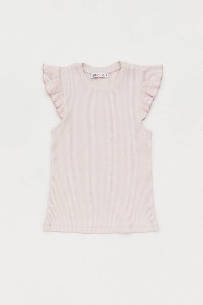 Girls' Bodysuit with Ruffled Sleeves