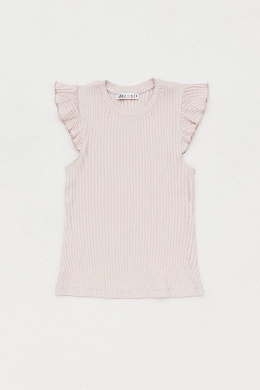 Girls' Bodysuit with Ruffled Sleeves