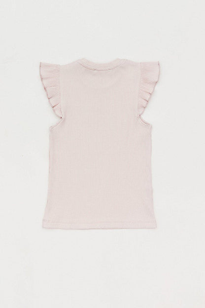 Girls' Bodysuit with Ruffled Sleeves