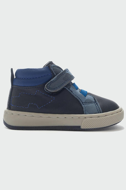 Boy's Navy Blue Genuine Leather Anatomical Daily Boots