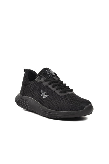 Aldan Black-Black Mesh Breathable Unisex Sneakers