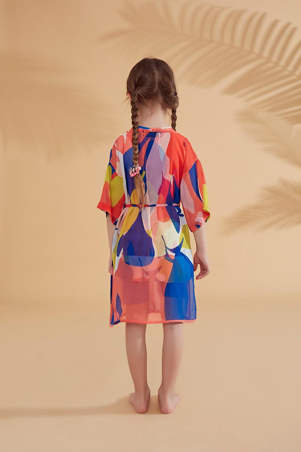 Children's Patterned Colorful Kimono Kaftan P2331