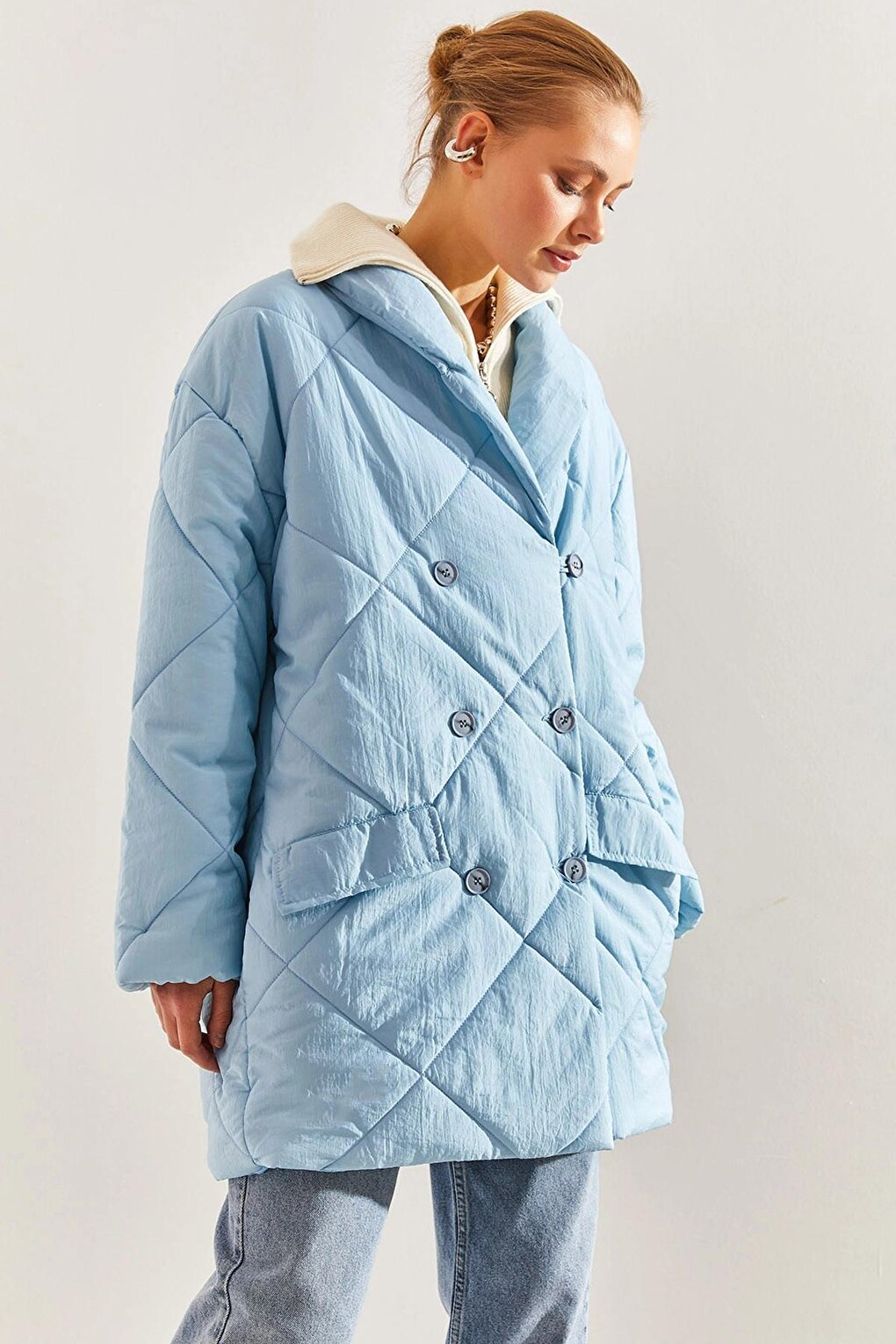 Women's Buttoned Oversize Puffer Coat