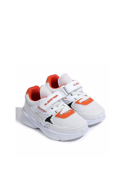 KUNTI Sneaker Boy's Shoes White / Orange