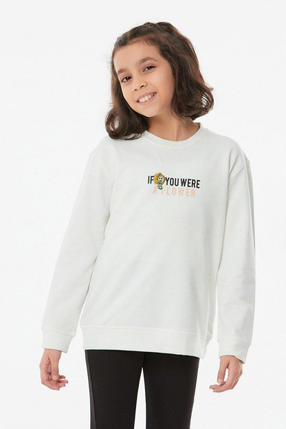 Front and Back Printed Girl's Sweatshirt