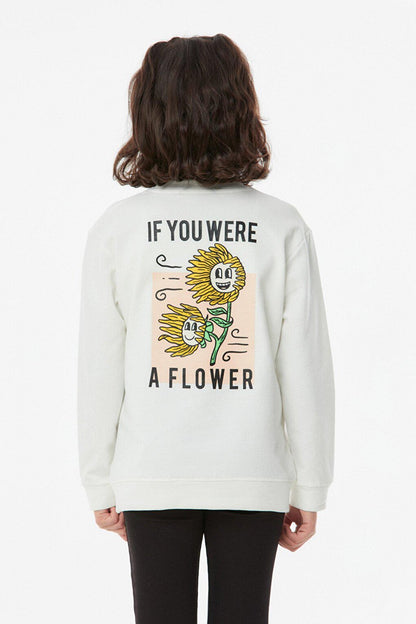 Front and Back Printed Girl's Sweatshirt