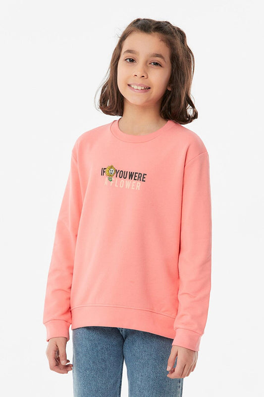 Front and Back Printed Girl's Sweatshirt