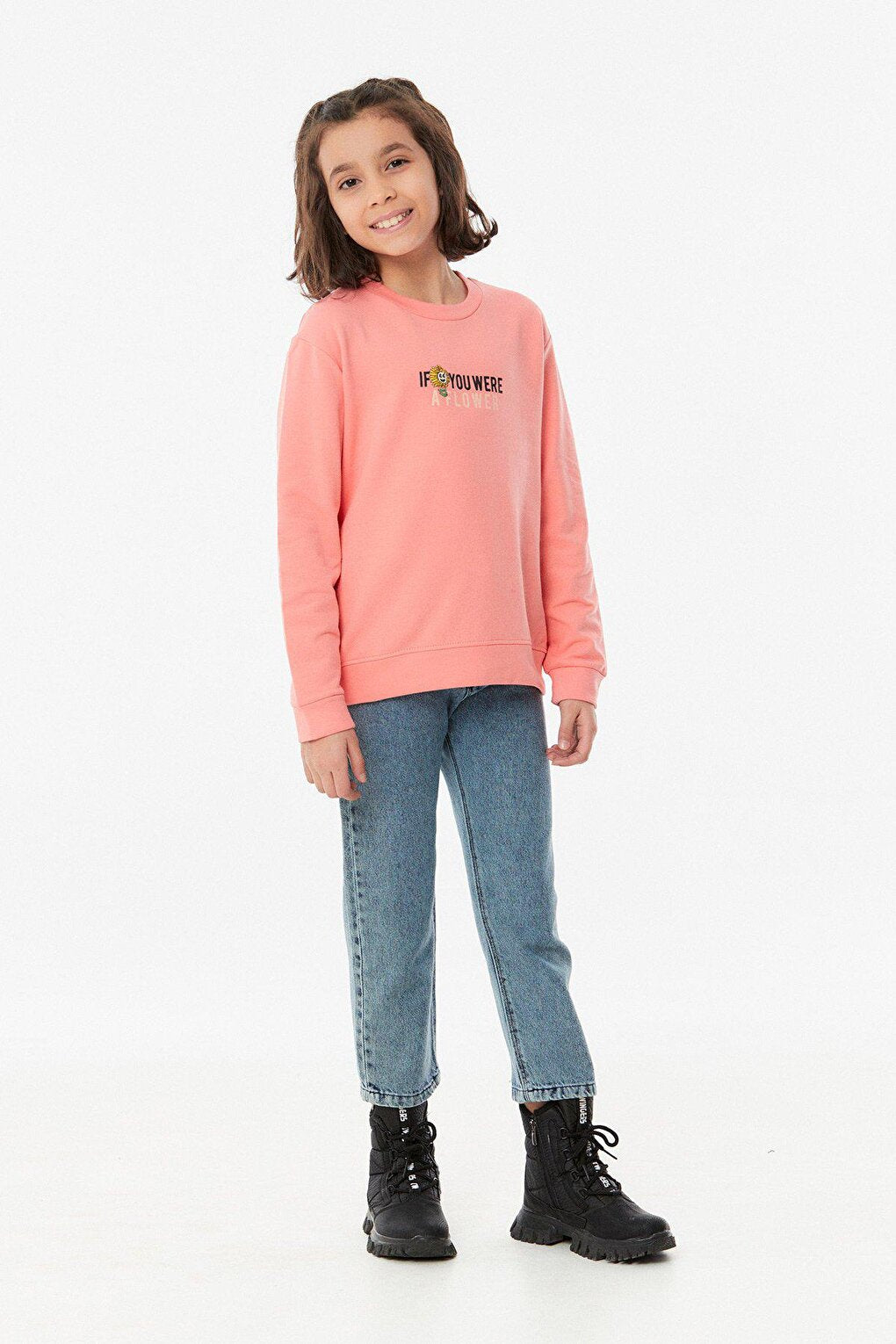 Front and Back Printed Girl's Sweatshirt