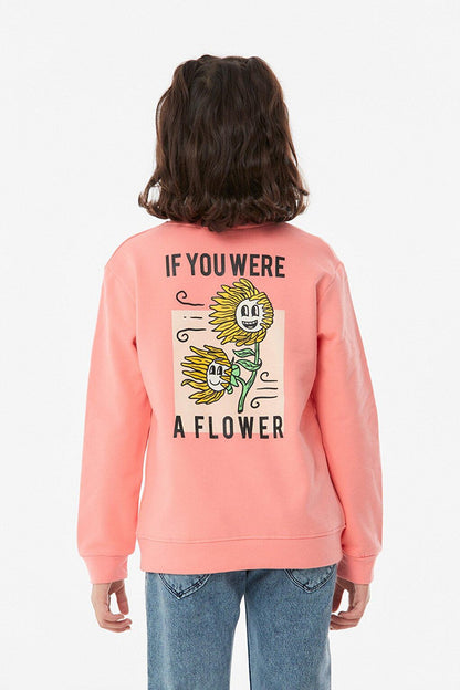 Front and Back Printed Girl's Sweatshirt