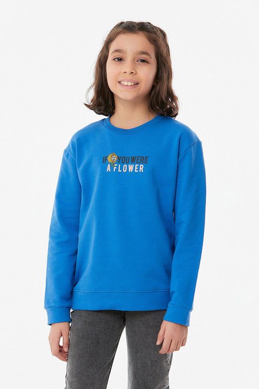 Front and Back Printed Girl's Sweatshirt