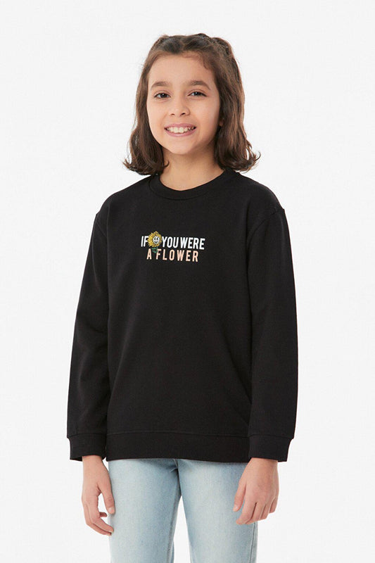 Front and Back Printed Girl's Sweatshirt