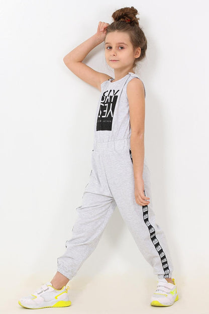 Girl's Snap Jumpsuit 5-12 Years 13963