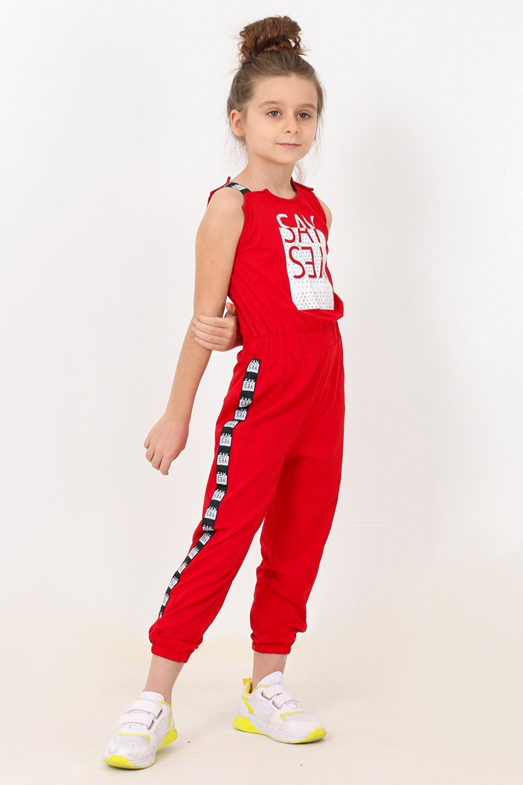 Girl's Snap Jumpsuit 5-12 Years 13963