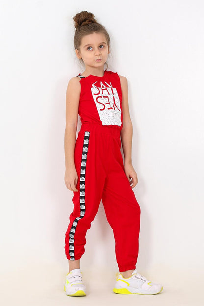 Girl's Snap Jumpsuit 5-12 Years 13963