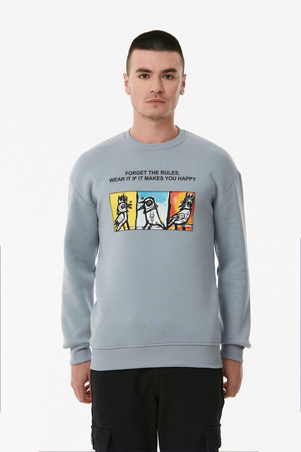 Printed Crew Neck Sweatshirt