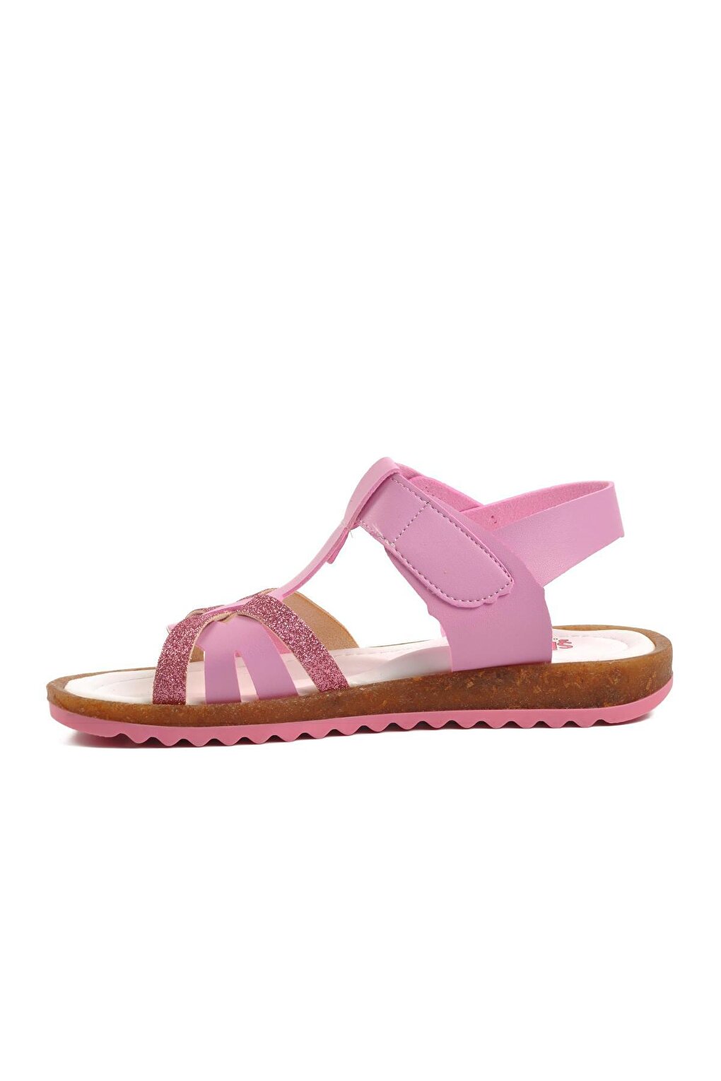 Şng 22Y07-F Pink Glitter Girls Sandals