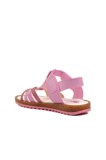 Şng 22Y07-F Pink Glitter Girls Sandals