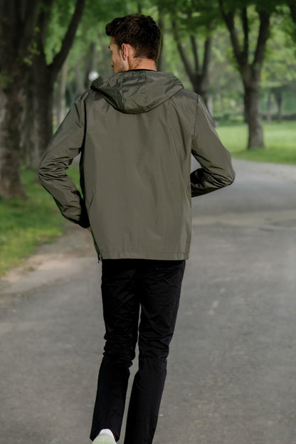 Hooded Raincoat with Elastic Sleeves PLDP 2900